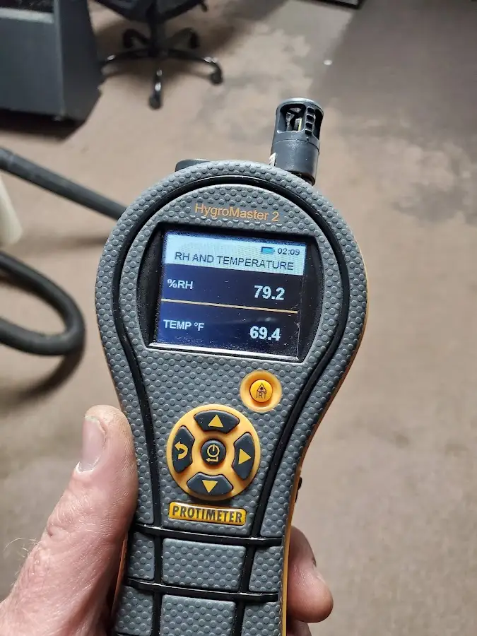 Moisture meter humidity assessment for Fire & Smoke Damage Restoration in Wedgefield
